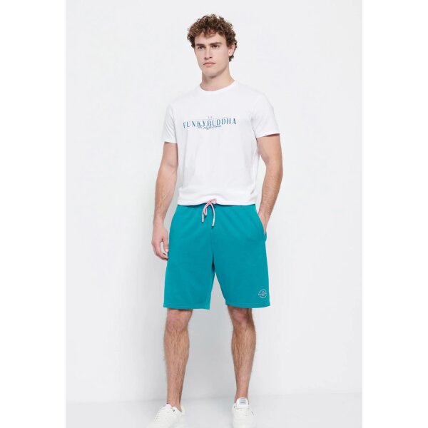 Ανδρική Βερμούδα Φούτερ FUNKY BUDDHA FBM007-050-03 Πράσινο - Image 3