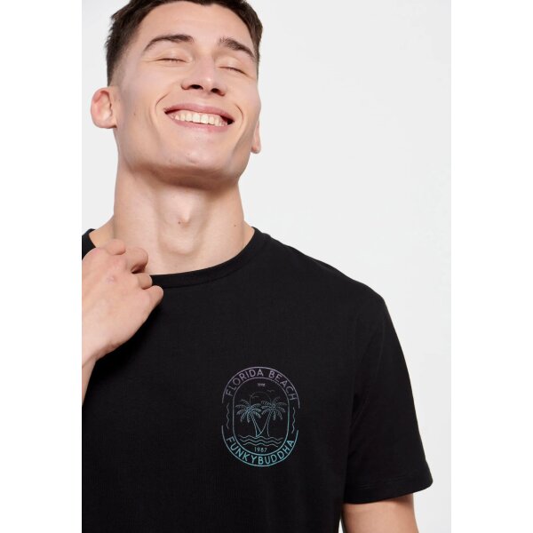Ανδρική Μπλούζα FUNKY BUDDHA FBM007-050-04 Μαύρο - Image 4