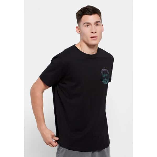 Ανδρική Μπλούζα FUNKY BUDDHA FBM007-050-04 Μαύρο - Image 6