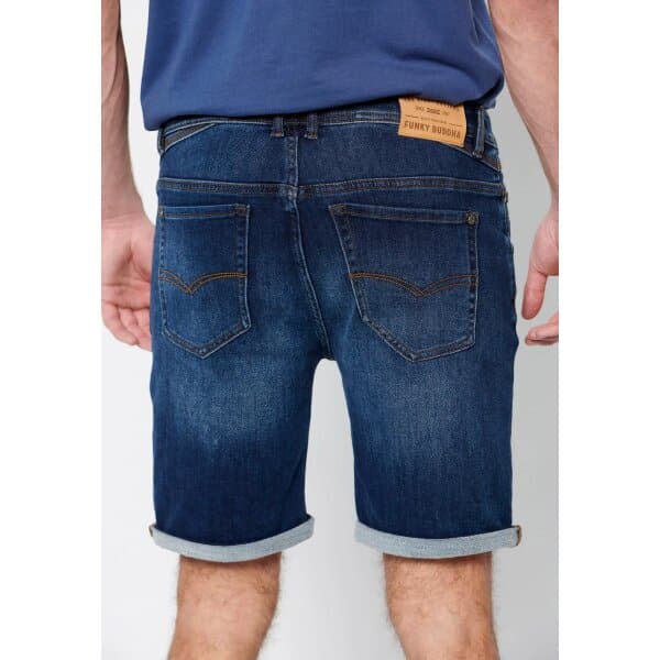 Ανδρική Βερμούδα  Τζίν FUNKY BUDDHA FBM007-072-03 Μπλέ - Image 5