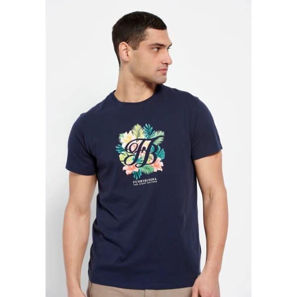 Ανδρική Μπλούζα FUNKY BUDDHA FBM007-342-04 Μπλέ - Image 2