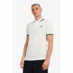 Ανδρική Μπλούζα POLO FRED PERRY PIQUE TWIN TIPPED M3600 Λευκό - Image 2