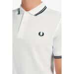 Ανδρική Μπλούζα POLO FRED PERRY PIQUE TWIN TIPPED M3600 Λευκό - Image 7
