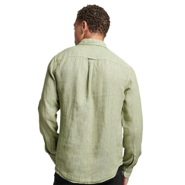 Ανδρικό Πουκάμισο Λινό SUPERDRY CASUAL LINEN M4010607A Πράσινο - Image 2