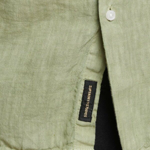 Ανδρικό Πουκάμισο Λινό SUPERDRY CASUAL LINEN M4010607A Πράσινο - Image 6