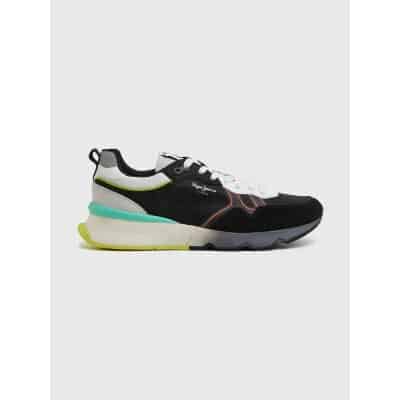 Ανδρικό Παπούτσι PEPE JEANS BRIT PRO NEON PMS30927 Μαύρο