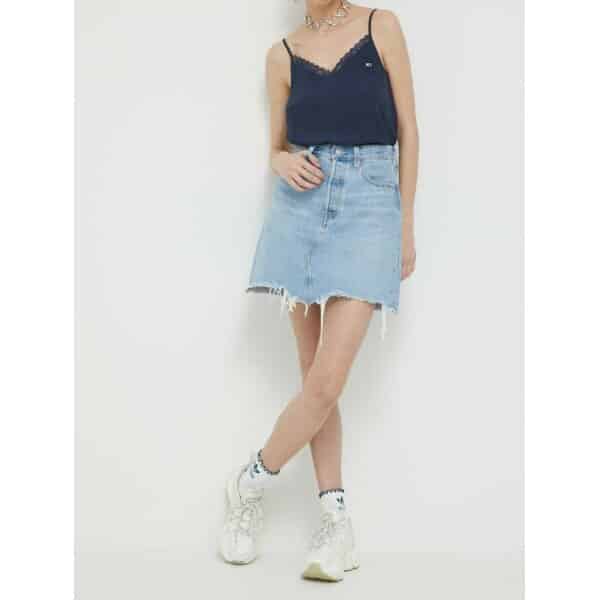 SS23-BDD0BM-59X_F2 (1) Γυναικείο Top Μπλέ TOMMY JEANS DW0DW15198-C87 - Image 1