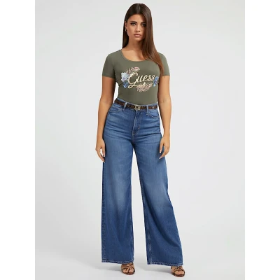 Γυναικείο Παντελόνι Jeans  με φαρδιά μπατζάκια GUESS W3GA82D4MU4