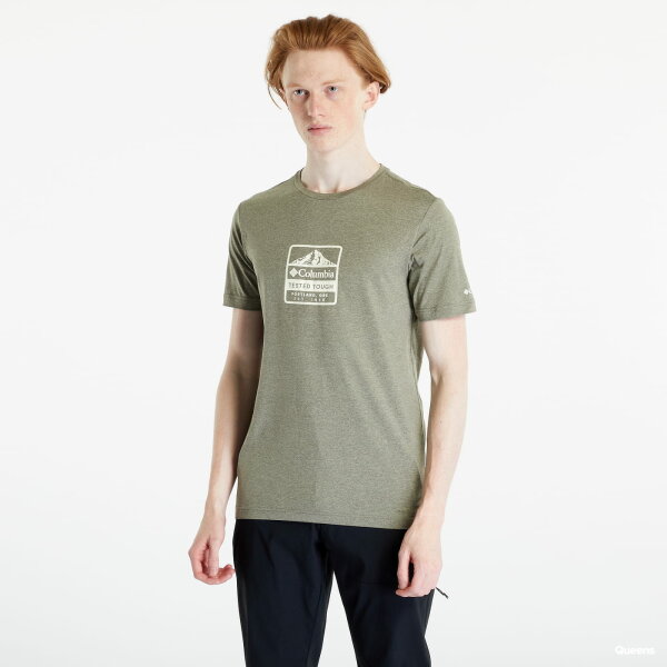 columbia-tech-trail-front-graphic-short-sleeve-tee-159583_1 Ανδρική Μπούζα COLUMBUIA GRAPHIC 2036545397 Xακί - Image 1