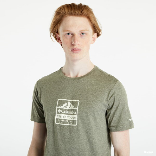 columbia-tech-trail-front-graphic-short-sleeve-tee-159583_2 Ανδρική Μπούζα COLUMBUIA GRAPHIC 2036545397 Xακί - Image 2