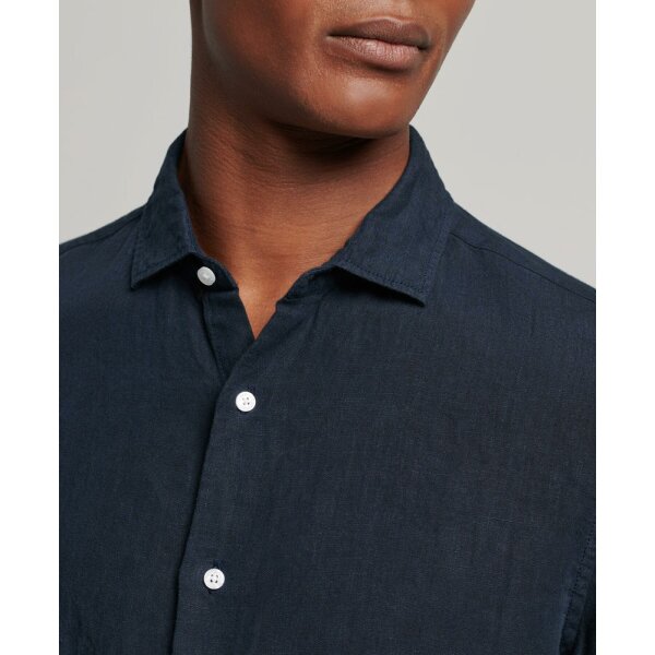 Ανδρικό Πουκάμισο Λινό SUPERDRY CASUAL LINEN M4010607A Μπλέ - Image 4