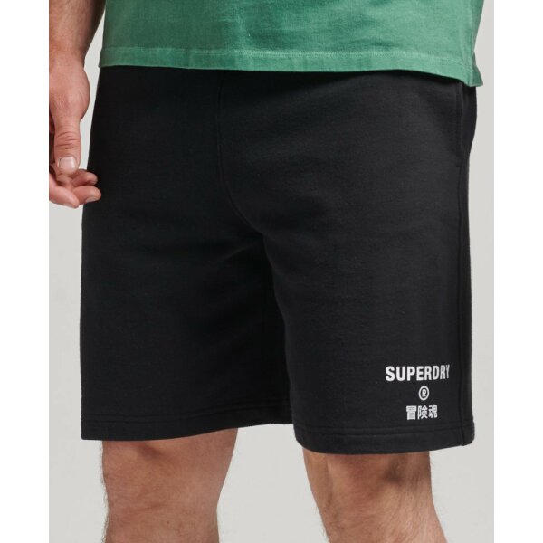 upload9223368955666068079 Ανδρική  Βερμούδα Φούτερ SUPERDRY CORE SPORT M7110383A Μαύρο - Image 1
