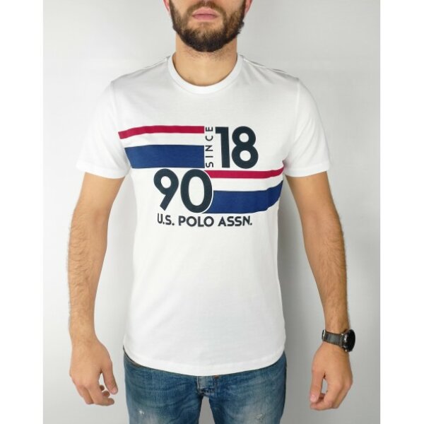 uspolo-assn1546504649351-100-t-shirt-white Ανδρική Μπλούζα U.S.POLO ASSN 65060-49351-P63C-100 Λευκό - Image 1