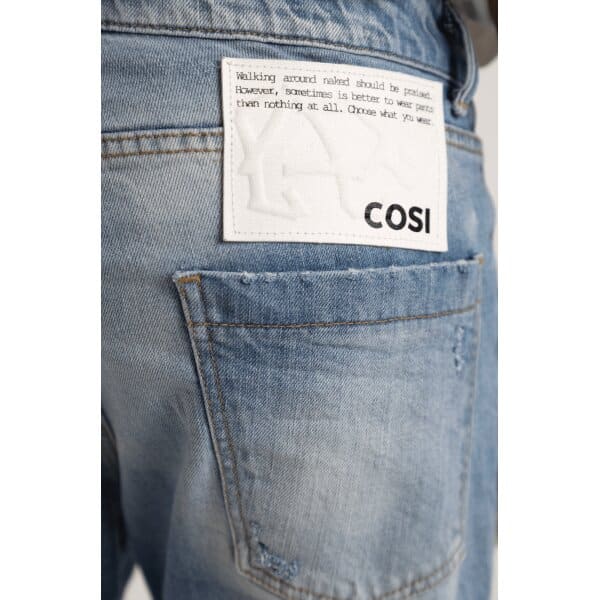 zuretti-5-back-det Ανδρικό Παντελόνι COSI JEANS 61-ZURETTI 5 Μπλέ Ανοιχτό - Image 2