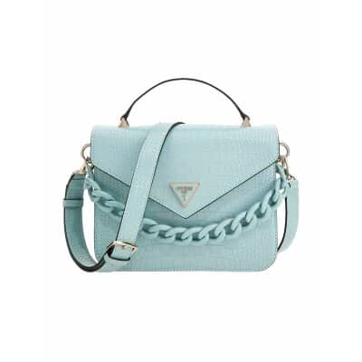ΓΥΝΑΙΚΕΙΑ ΤΣΑΝΤΑ GUESS CORINA MINI TOP HANDLE FLAP CI876678-BLUE