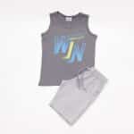 ΠΑΙΔΙΚΟ ΣΕΤ ΓΙΑ ΑΓΟΡΙ ΓΚΡΙ ΒΕΡΜΟΥΔΑ/ΑΝΘΡΑΚΙ ΑΜΑΝΙΚΗ ΜΠΛΟΥΖΑ  TRAX 43309