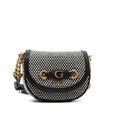 Γυναικεία Izzy Τσάντα Χιαστί Μαύρη Guess HWWB8654780-BLACK/NATURAL