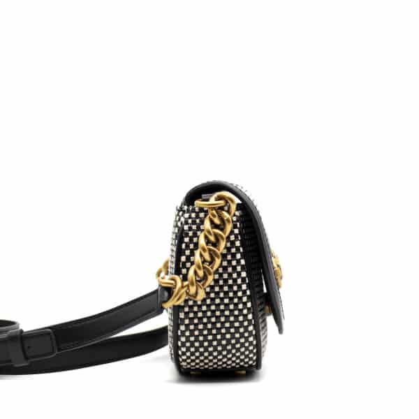 HWWB865478-BLACK-0004 Γυναικεία Izzy Τσάντα Χιαστί Μαύρη Guess HWWB8654780-BLACK/NATURAL - Image 4