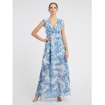 Μακρύ Φόρεμα με φλοράλ τύπωμα all over GUESS W3GK60WDW52