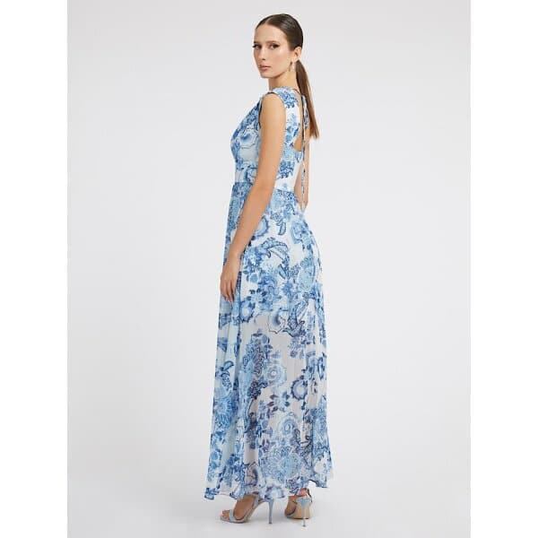 Μακρύ Φόρεμα με φλοράλ τύπωμα all over GUESS W3GK60WDW52 - Image 2