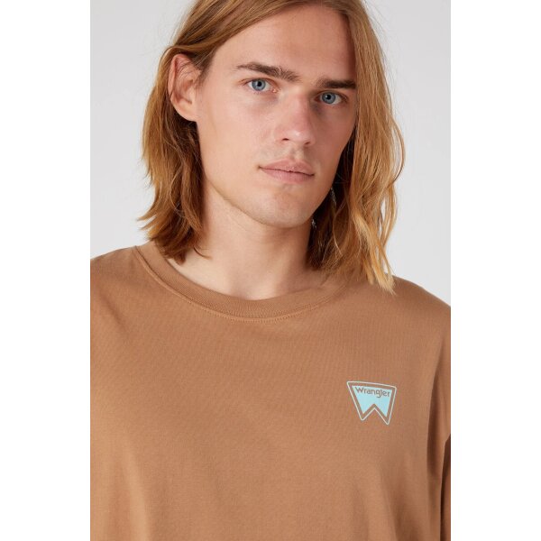 W7BSEEH37H37_2_1 Ανδρική Μπλούζα WRANGLER W7BSEEH37 Καφέ - Image 1