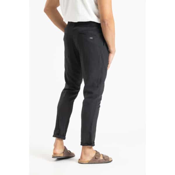 Ανδρικό Παντελόνι Λινό COZI JEANS 61-CAPUA 10 Μαύρο - Image 5