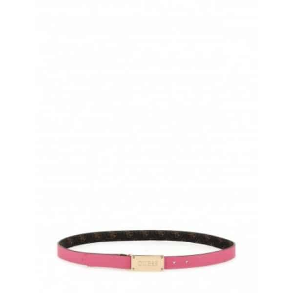 Guess Γυναικεία Ζώνη Logo Διπλής Όψης σε Χρώμα Καφέ-Ροζ BW7796VIN25 BWT - Image 3