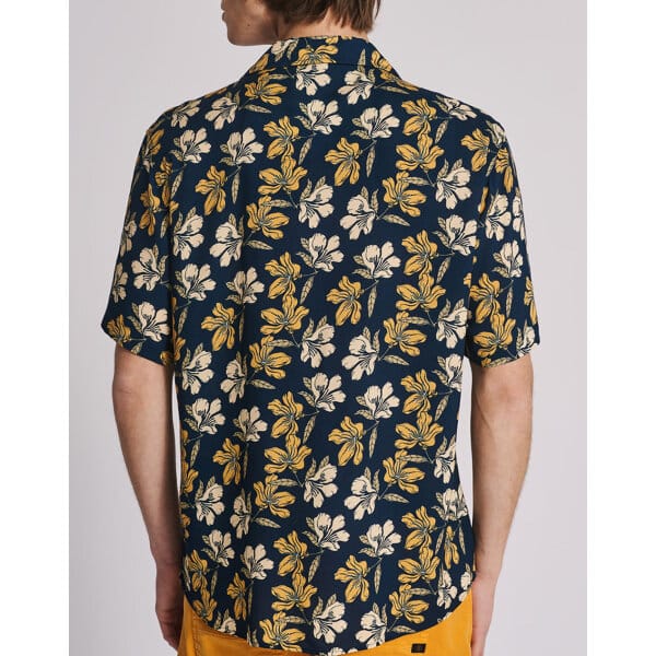 3620PSTAF3200074_Multi_2 Ανδρικό Πουκάμισο Κοντομάνικο STAFF Chester  61-213.049 Μπλέ Κίτρινο - Image 2