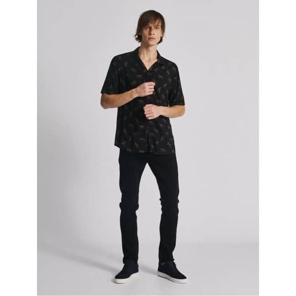 61-220.049.Ν0000-2-900x1200 Ανδρικό Πουκάμισο Κοντομάνικο STAFF Conroy 61-220.049 Μαύρο - Image 3