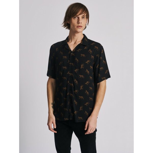 61-220.049.Ν0000-900x1200 Ανδρικό Πουκάμισο Κοντομάνικο STAFF Conroy 61-220.049 Μαύρο - Image 1