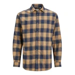 Ανδρικό Πουκάμισο Φανέλα JACK & JONES 12236873 Μπλε Καφέ