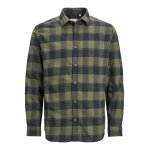 Ανδρικό Πουκάμισο Φανέλα JACK & JONES 12236873 Μπλε Χακί