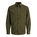 Ανδρικό Πουκάμισο Κοτλέ JACK & JONES 12236937 Χακί