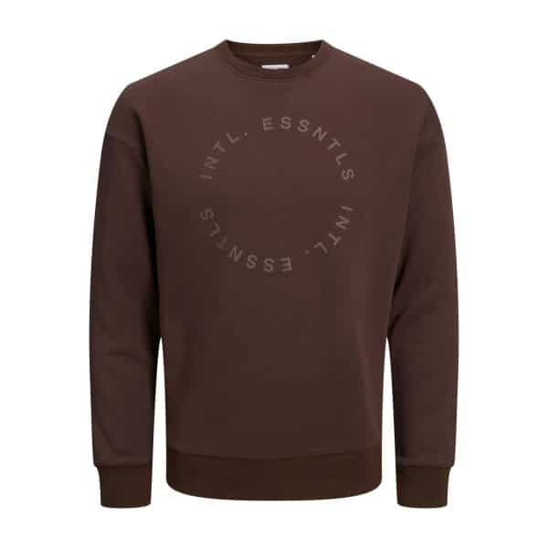 Ανδρική Μπλούζα Φούτερ JACK & JONES PLUS SIZE 12245497 Καφέ - Image 2