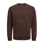 Ανδρική Μπλούζα Φούτερ JACK & JONES PLUS SIZE 12245497 Καφέ