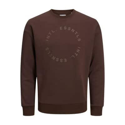 Ανδρική Μπλούζα Φούτερ JACK & JONES PLUS SIZE 12245497 Καφέ