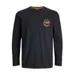 Ανδρική Μπλούζα JACK & JONES PLUS SIZE 12245501 Μαύρο