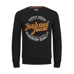 Ανδρική Φούτερ Λαιμόκοψη JACK & JONES 12236177 Μαύρο