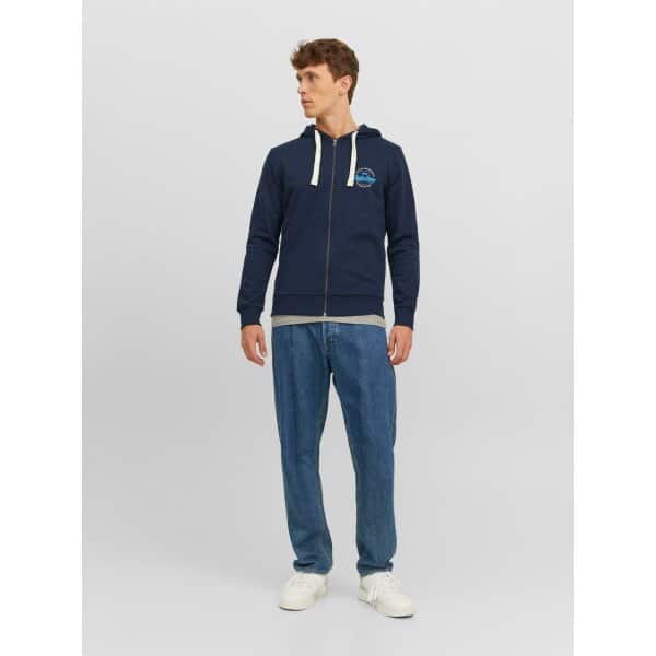 Ανδρική Φούτερ Ζακέτα JACK & JONES 12236179 Μπλε - Image 6