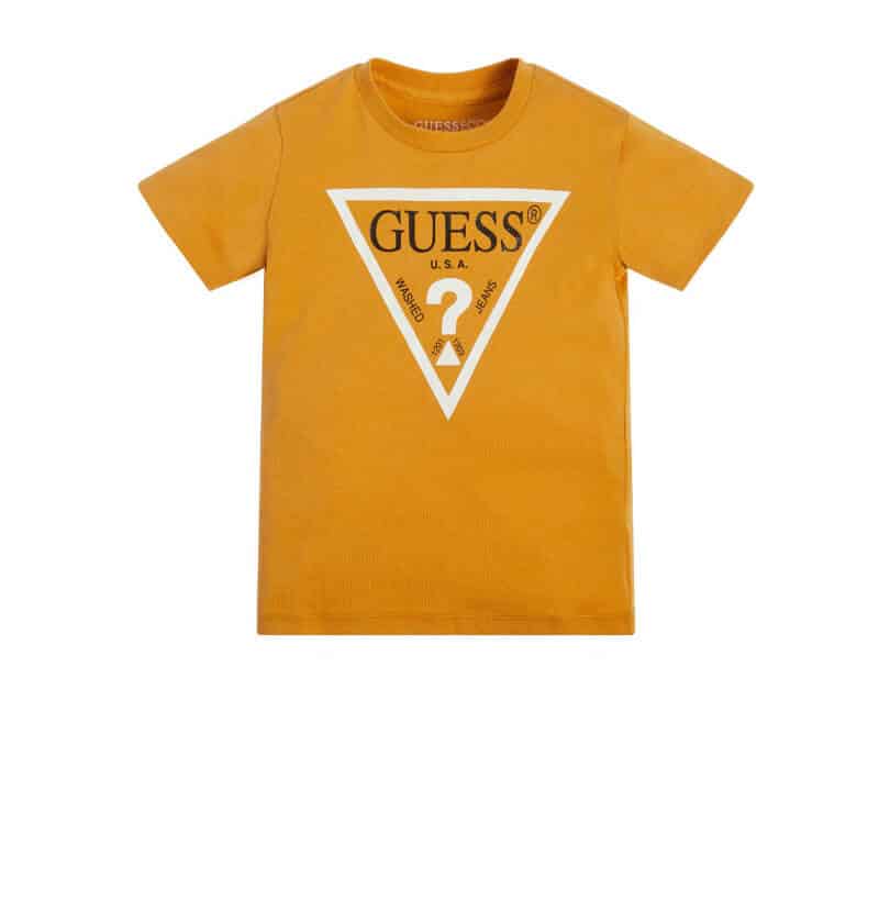 Παιδικό Μπλουζακι με τριγωνικο λογοτυπο Μουσταρδί GUESS N73I55K8HM0-G1FS -  Emporio Shop