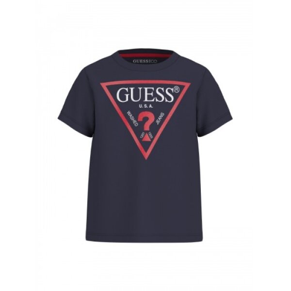 N73I55K8HM0-G7V2-GUESS-MPLOUZA-AGORI-PAIDIKA-ROUXA-AGU-1-500x500 Παιδικό Μπλουζακι με τριγωνικο λογοτυπο Μπλέ GUESS  N73I55K8HM0-G7V2 - Image 1