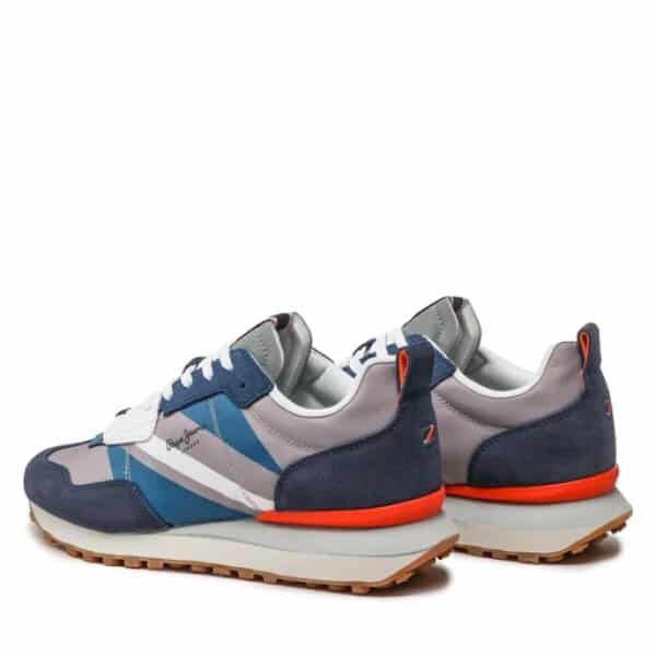 athletika-pepe-jeans-foster-man-print-pms30944-ocean-588 (2) Ανδρικό Παπούτσι PEPE JEANS FOREST MAN PRINT PMS30944 Μπλέ Γκρί - Image 3