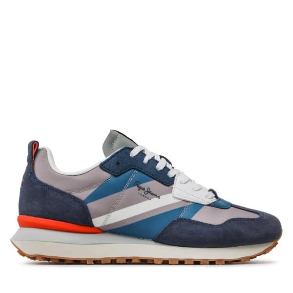 athletika-pepe-jeans-foster-man-print-pms30944-ocean-588 Ανδρικό Παπούτσι PEPE JEANS FOREST MAN PRINT PMS30944 Μπλέ Γκρί - Image 1