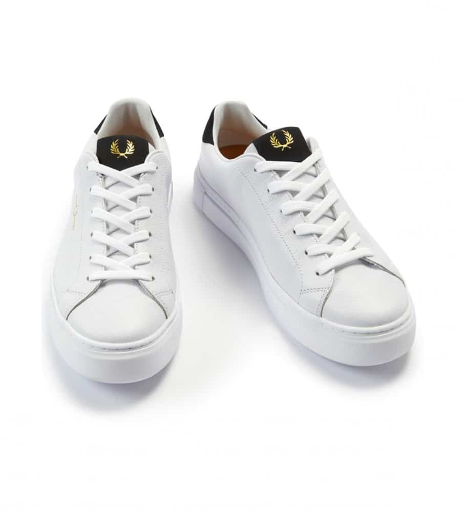 Ανδρικό Παπούτσι FRED PERRY TUMBLED B5311 Λευκό - Emporio Shop