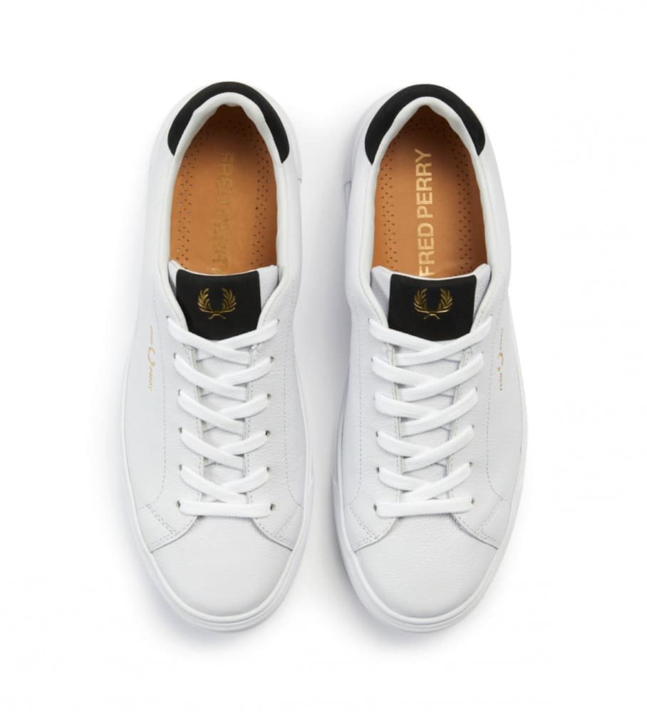 Ανδρικό Παπούτσι FRED PERRY TUMBLED B5311 Λευκό - Emporio Shop