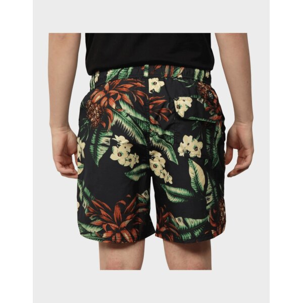 vintage-hawaiian-swimshort-mavro-prasino (2) Ανδρικό Μαγιό SUPERDRY HAWAIIAN M3010212A Mαύρο - Image 3