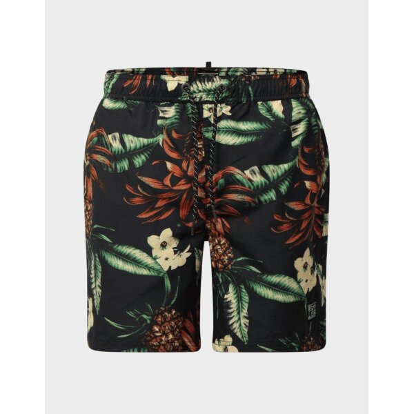 vintage-hawaiian-swimshort-mavro-prasino Ανδρικό Μαγιό SUPERDRY HAWAIIAN M3010212A Mαύρο - Image 1