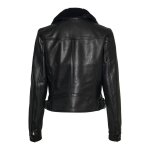 ΓΥΝΑΙΚΕΙΟ ΔΕΡΜΑΤΙΝΟ ΜΠΟΥΦΑΝ ΜΑΥΡΟ VERO MODA SHORT COATED JACKET 10250405 - Image 3