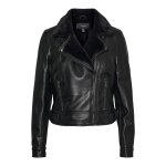 ΓΥΝΑΙΚΕΙΟ ΔΕΡΜΑΤΙΝΟ ΜΠΟΥΦΑΝ ΜΑΥΡΟ VERO MODA SHORT COATED JACKET 10250405