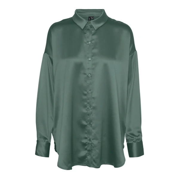 ΓΥΝΑΙΚΕΙΟ ΠΟΥΚΑΜΙΣΟ ΣΑΤΕΝ ΠΡΑΣΙΝΟ VERO MODA OVERSIZE 10294095 - Image 2